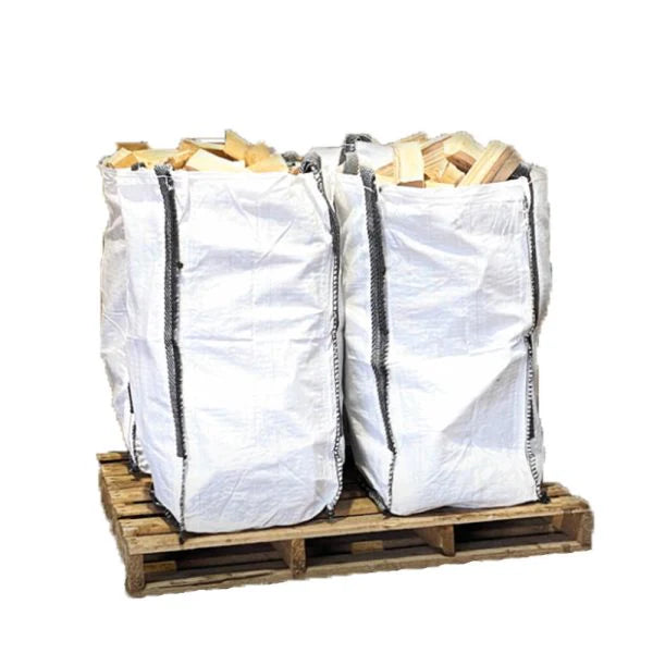 Sacos de carrinho de mão com toras de madeira mista seca em estufa x4 – Lenha