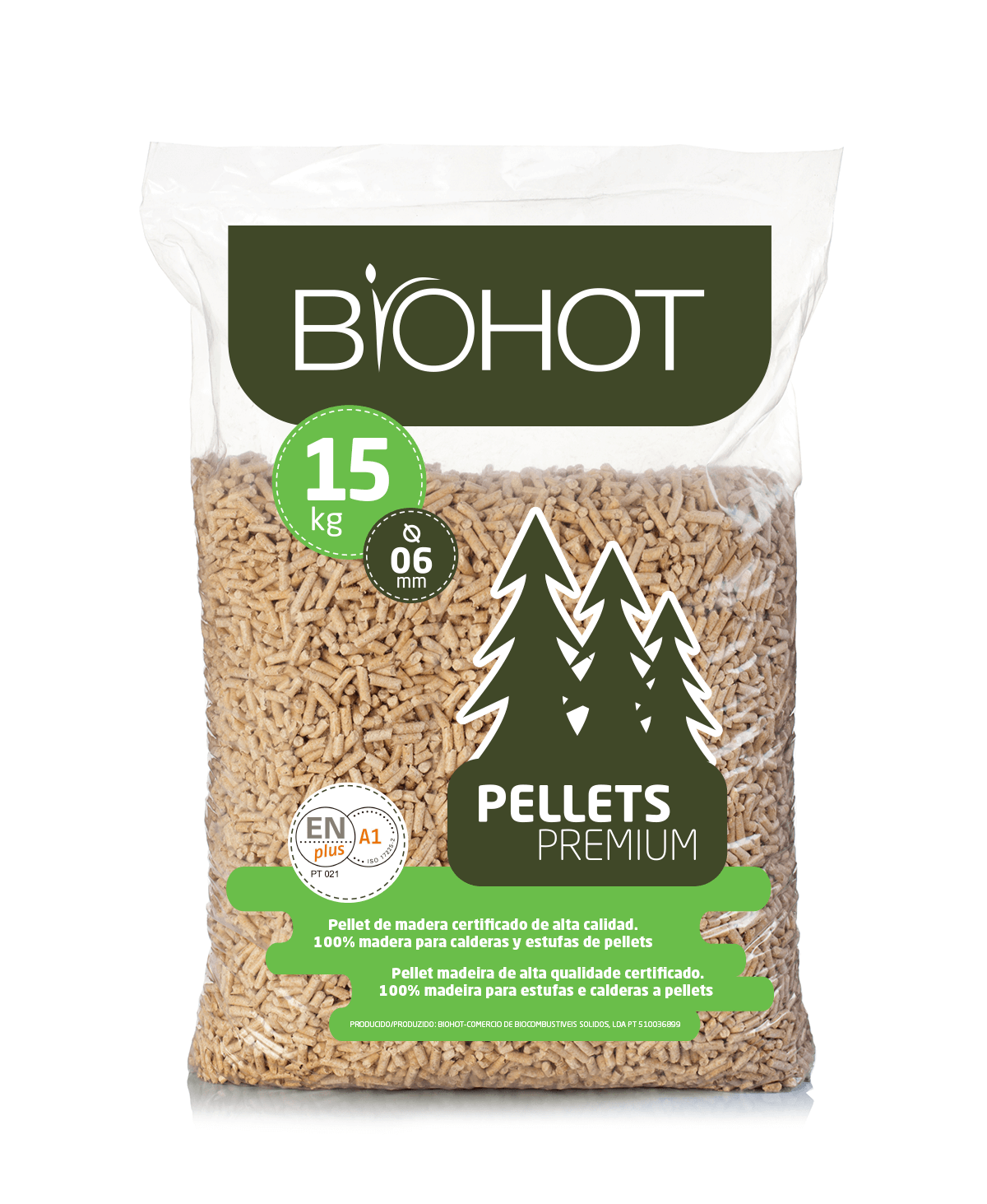 PELLETS BIOMASSA CERTIFICADAS BIOHOT 65 SACOS_15 KG